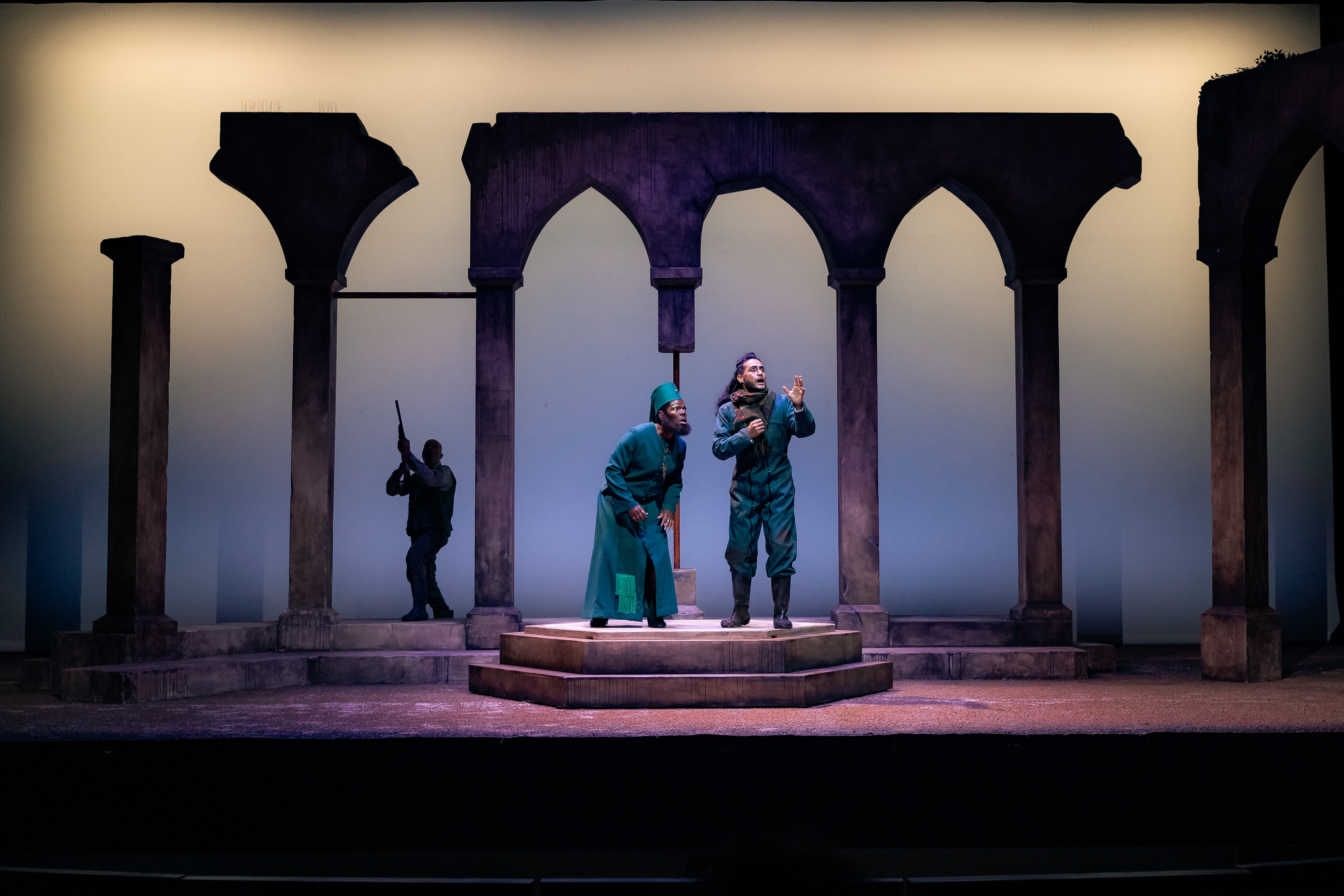 Joé Bertili (Calchas) et Filipe Manu (Pâris)